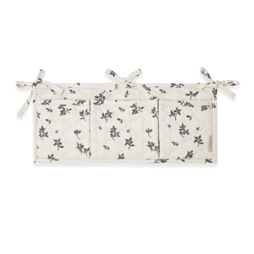 Blueberry Satin Quilted Bed Pocket