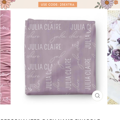 Personalized Baby Name Swaddle Blanket