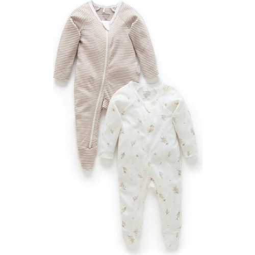 2 Pack Zip Footie, 0-3M