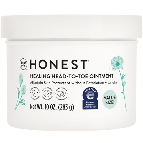 The Honest Company Head to Toe Multi-Purpose Healing Ointment | Safe for Sensitive Skin | Hypoallergenic, Fragrance Free, Vegan | Value Size, 10 oz