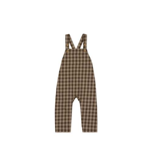 Organic Cotton Kingston Overall - Gingham Shitake