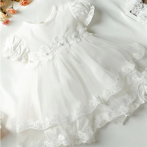 Princess Daliana Christening Girl Changing Outfit with Flowers P90173