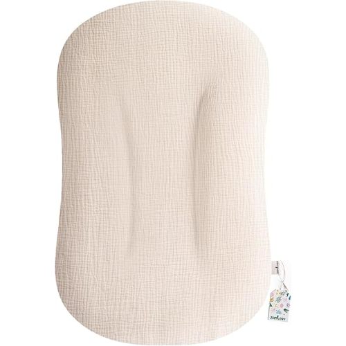 Muslin Baby Lounger Cover - Organic Cotton Baby Pillow Lounger Cover for Newborn - Soft and Breathable Infant Pillow Lounger Cover - Covers Only