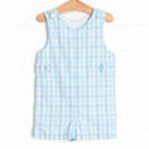 Look to the Sea Jon Jon, Mint/Blue Check – Stitchy Fish