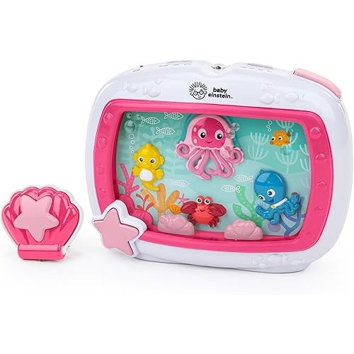 Baby Einstein Sea Dreams Soother Musical Crib Toy and Sound Machine, Pink, Newborn and up