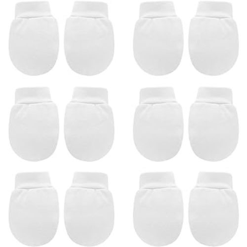 Uttpll Newborn Baby Cotton Mittens Infant Toddler Gloves No Scratch Mittens Breathable Gloves for 0-6 Months Baby Boys Girls