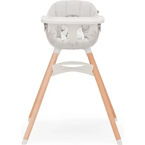 Lalo The Chair Convertible 3-in-1 High Chair - Wooden High Chair for Babies & Toddlers, Baby High Chair with Dishwasher Safe Tray, Adjustable Footrest & Machine Washable High Chair Cushion, Coconut