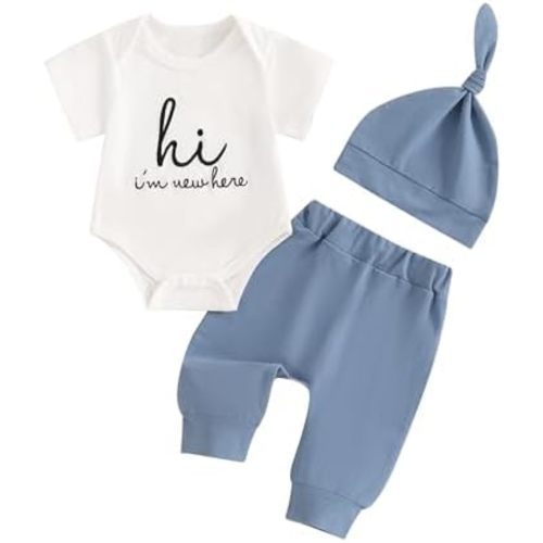 Little Brother Newborn Outfit T-Shirt Romper Top and Pants Sets Baby Coming Home Hospital Clothes Summer Clothing