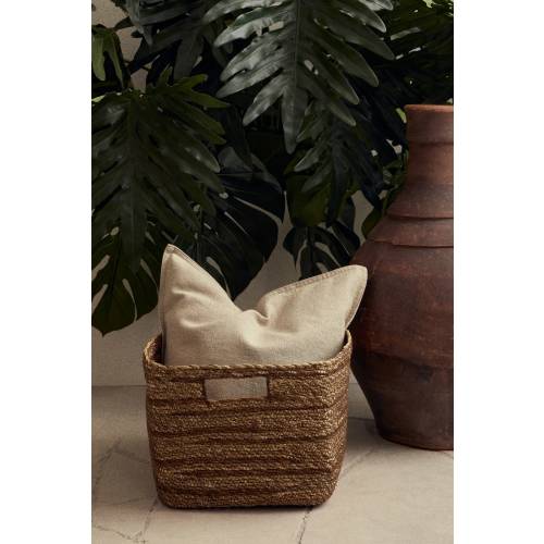 SMALL HANDMADE SEAGRASS STORAGE BASKET
