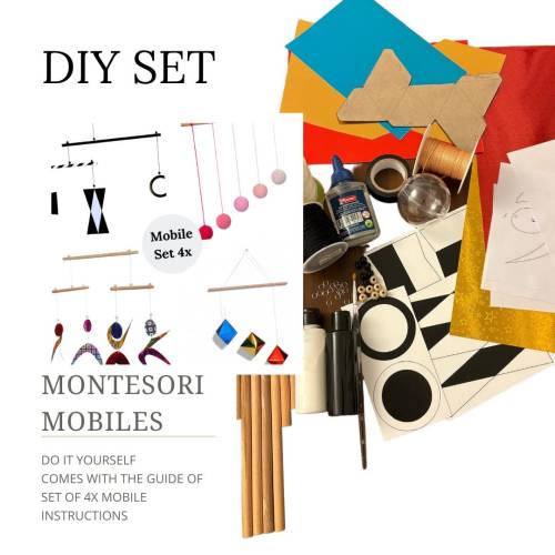 Montessori Mobile Set DIY, Do it Yourself, Mobile set DIY with Constructions