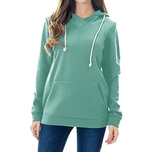 Smallshow Women's Fleece Maternity Nursing Sweatshirt Hoodie Kangaroo Pocket