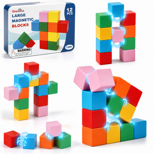 Large Magnetic Blocks for Toddlers 1–3 | Joyreal