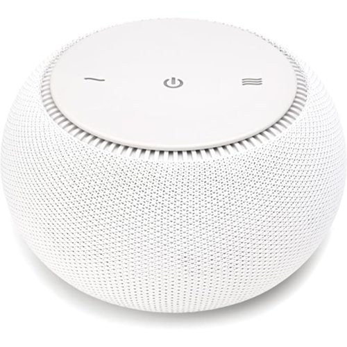 SNOOZ Pro - Smart White Noise Machine & Travel Case - Real Fan Inside, Non-Looping White Noise, Adjustable Tone & Volume - App-Based Remote Control & Sleep Timer (Cotton)