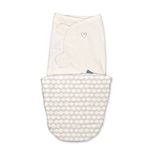 SwaddleMe by Ingenuity All Season Swaddle Wrap - Dream Wave: 0-3 Months, 100% Cotton, Classic Fit, Hook and Loop Closure