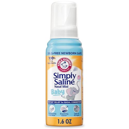 ARM & HAMMER Simply Saline Baby Nasal Mist Saline Spray, 1.6 oz