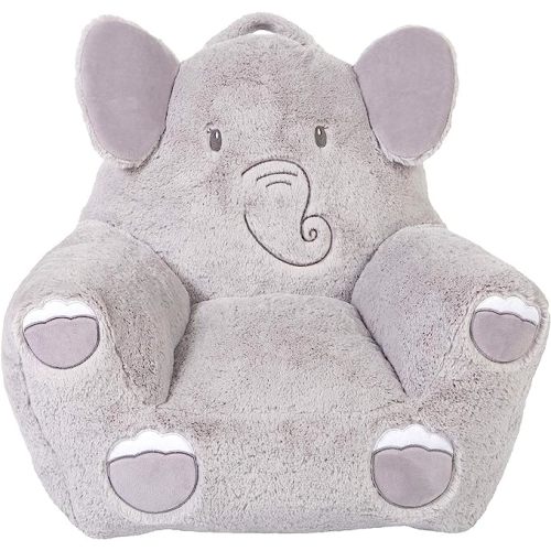 Cuddo Buddies Elephant Toddler Chair Plush Character Kids Chair Comfy Pillow Chair for Boys and Girls, 19 in x 20 in x 16 in