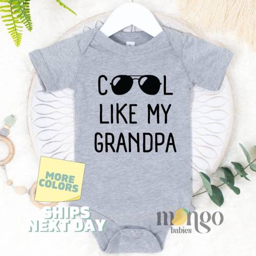 I Love My Grandpa Baby Onesies® Brand Cool Like My Grandpa Kid T-Shirt Natural Baby Unisex Baby Announcement Gift for Dad Father&#39;s Day 1675