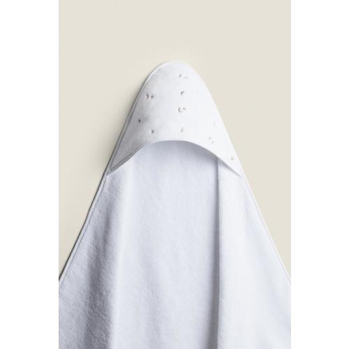 HOODED BABY TOWEL WITH STARS AND MOONS