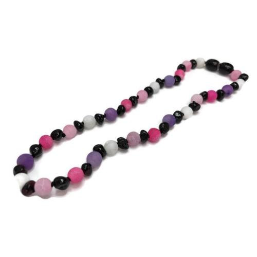 Baltic Amber Teething Necklace Polished Cherry Fluorite Necklace Focus Clarity