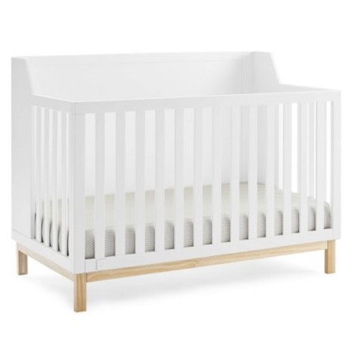 BabyGap by Delta Children Oxford 6-in-1 Convertible Crib - Bianca White/Natural