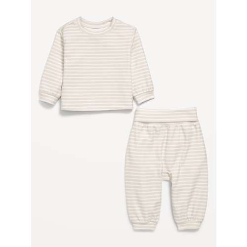 Cozy-Knit Long-Sleeve Top and Leggings Set for Baby