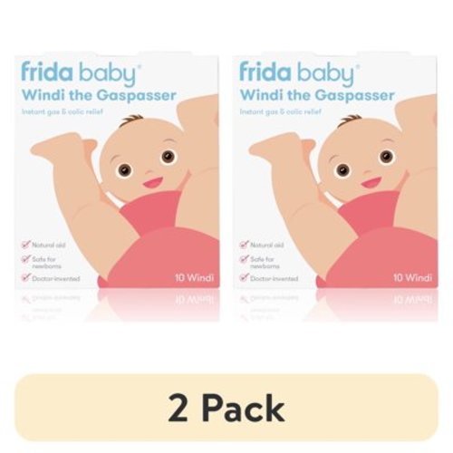 (2 pack) Frida Baby Windi The Gas Passer, Natural Infant Colic and Gas Relief, 10 Count