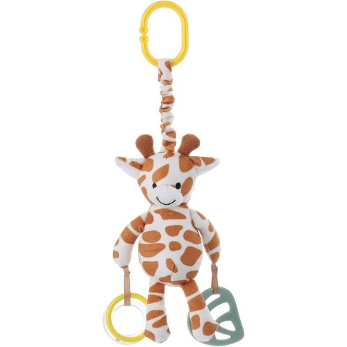 Apricot Lamb Baby Stroller or Car Seat Activity and Teething Toy, Features Plush Giraffe Character, Gentle Rattle Sound & Soft Teether, 8.5 Inches