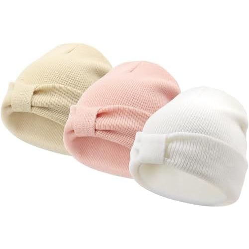 DRESHOW BQUBO Baby Beanie Winter Hat Soft Knit Bow Hat for Baby Boys Girls Warm Cuffed Beanies for Infant Toddler 0-36 Months