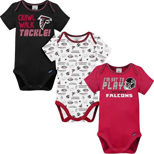 Gerber Baby NFL Team 3 Pack Short Sleeve Onesie Bodysuit