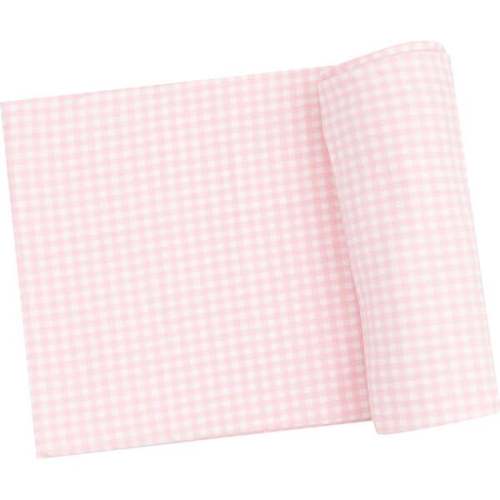 Swaddle Blanket, Mini Gingham Pink - Angel Dear | Maisonette