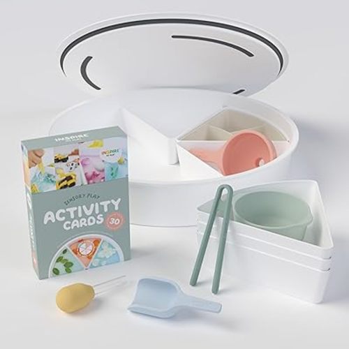 Inspire My Play Starter Bundle - Sensory Bin with Lid and Removable Storage Inserts