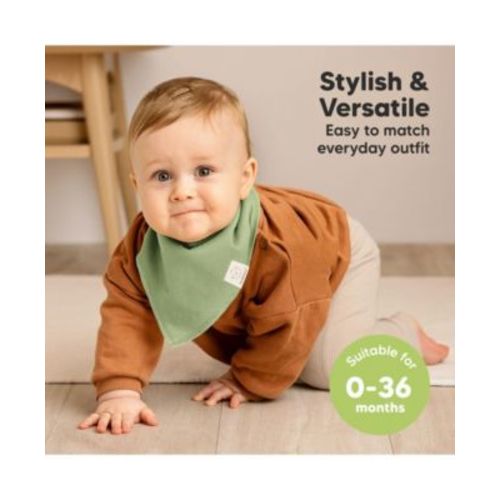 10pk Baby Bandana Bibs, Cotton Baby Drool Bibs for Baby Boy, Girl, Baby Bibs for Infant, Newborn