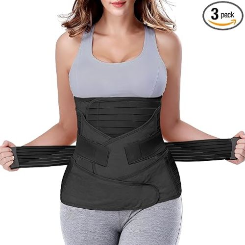 3 in 1 Postpartum Belly Wrap Recovery Band Belt Abdominal Binder | Postpartum Belly Band, Belly Binder Post Partum, Post Surgery Pregnancy Belly Support Band Recovery Belly/waist/pelvis (L)
