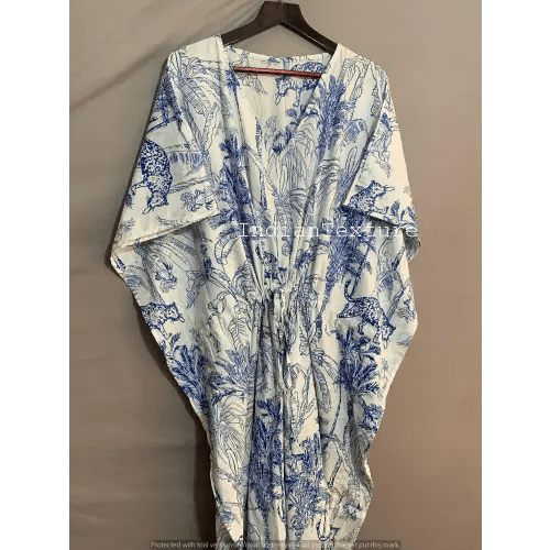 Cotton Kaftan, Indian Floral Kaftan, Long Caftan,Dress For to be Moms, Beach Cover up, Sleepwear, Indian Kaftan, Maxi Dress,Bikini Cover Up