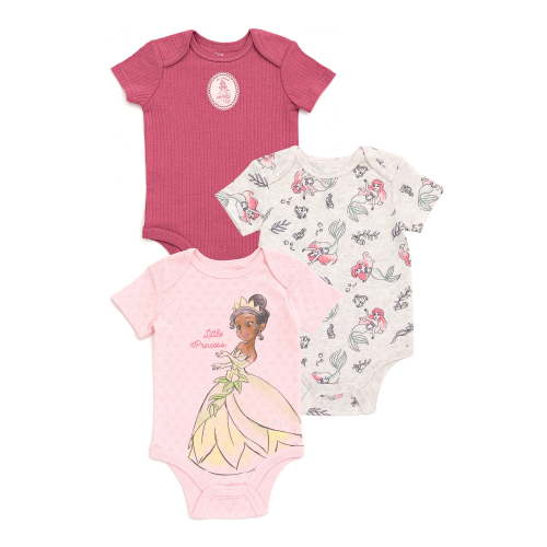 Disney Princess Baby Boys Bodysuit, 3-Pack, Sizes 0-24 Months