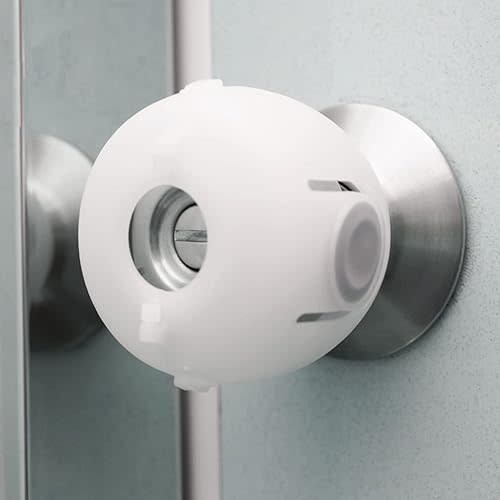 Door Knob Safety Cover for Kids, 4-Pack, White by Moonybaby