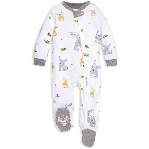 Burt's Bees Baby Boys' Sleep and Play Pjs, 100% Organic Cotton One-piece Zip Front Romper Jumpsuit Pajamas