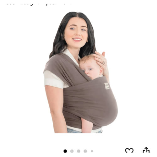 KeaBabies Baby Wrap Carrier - All in 1 Original Baby Carrier Newborn to Toddler Sling, Easy to Wear, Hands Free Bonding, Lightweight, Breathable Infant Wraps (Copper Gray)