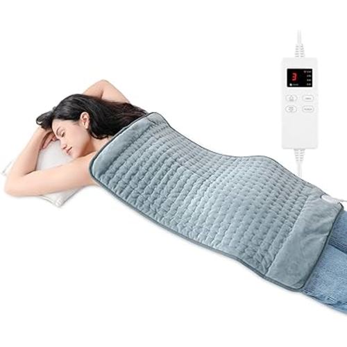 Extra Large Heating Pad for Back & Period Cramps, KOT XL Full Body Heating Pad, 6 Heat Settings Electric Heated Pad, Christmas Gifts for Women Men, 17" x 33"