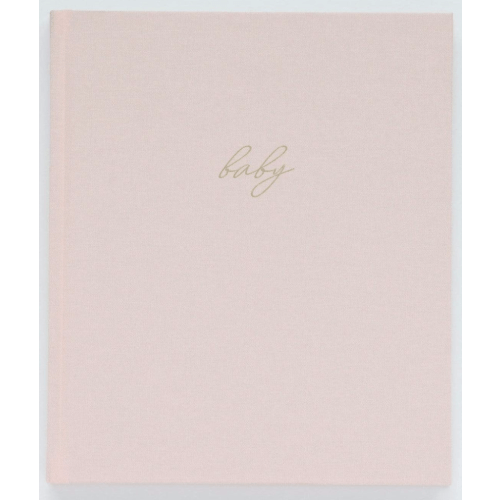 Linen Baby Book in Blush