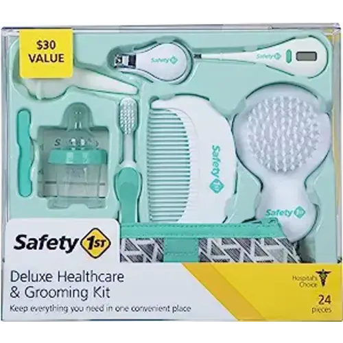 Safety 1st Deluxe Healthcare & Grooming Kit - Pyramids Aqua - 24 Pieces