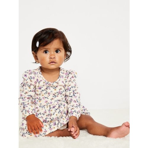 Long-Sleeve Quilted Dress for Baby