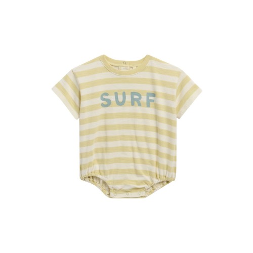 Surf Stripe Cotton Bubble Romper, 3-6M