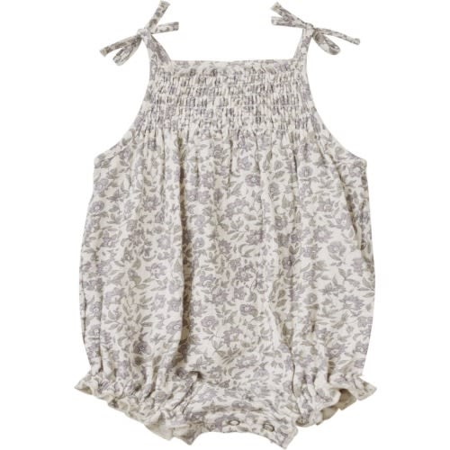 Baby Betty French Garden Print Organic Cotton Bubble Romper, 6-12M, French-Garden
