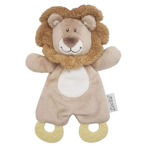 Baby Snuggle Plush Teether, Soothe Cuddly Teethe Toy(Lion)