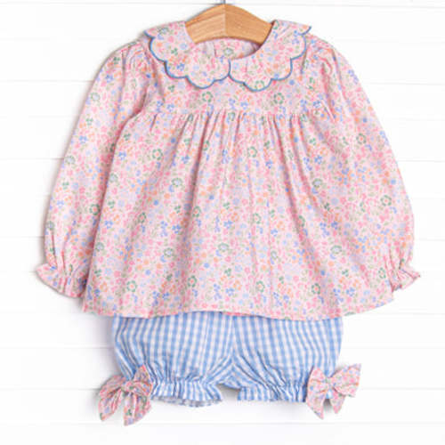 Sapphire Scallops Bloomer Set, Blue – Stitchy Fish