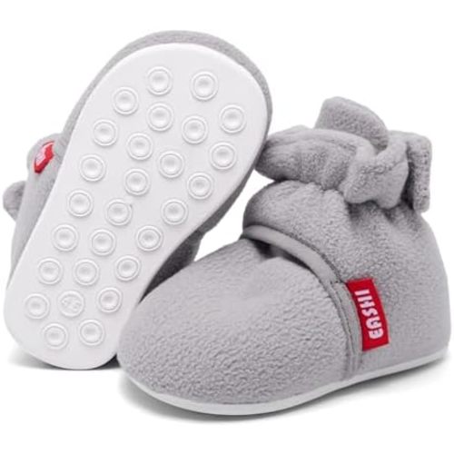 Eashi Baby Booties Boys Girls Infant Non-Slip Soft Sole Boots Toddler First Walkers Warm Sock Shoes