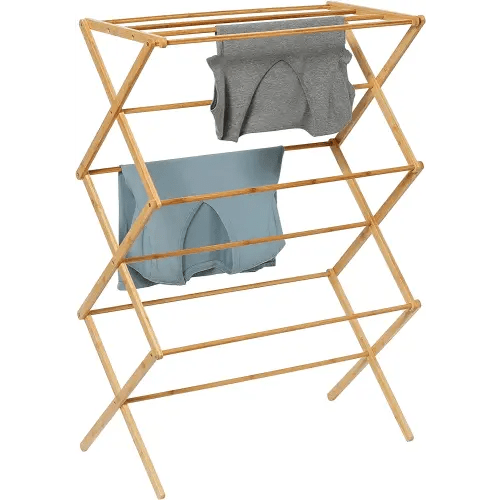 Honey-Can-Do Collapsible Clothes Drying Rack, Bamboo DRY-09508 Natural