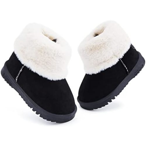 BMCiTYBM Girls Boys Snow Boots Warm Winter Fur Lined Baby Shoes (Infant/Toddler/Little Kid)