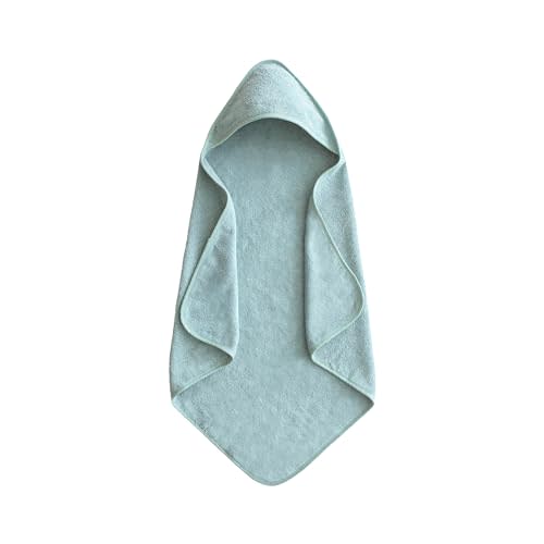 mushie Baby Hooded Towel | Organic Cotton (Sea Mist)